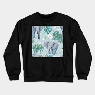 Cute Baby Elephants Blanket, Tote Bag, etc. Crewneck Sweatshirt